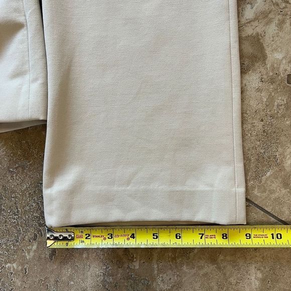 Vince Cropped Flared Trouser Pants Womens XL Cream Beige Flat Front Side Zip NWT - Picture 14 of 15